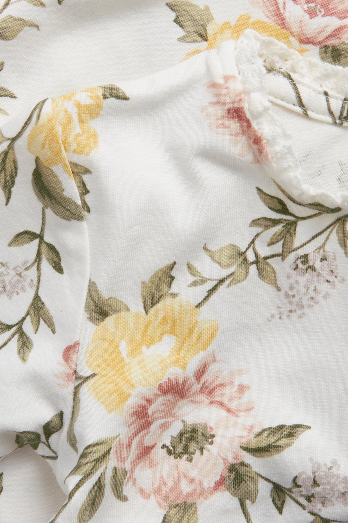 Baby white floral bodysuit