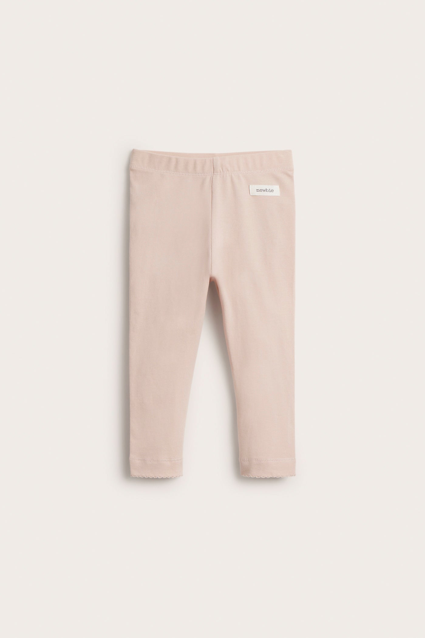 Baby light pink leggings with ruffles