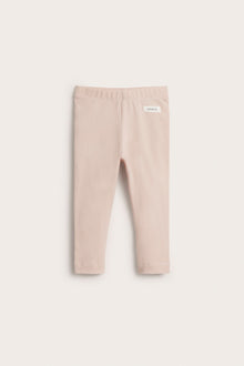 Baby light pink leggings with ruffles