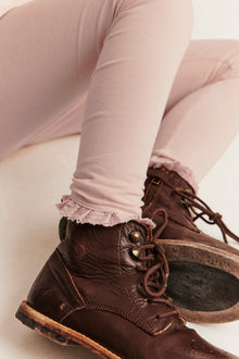 Kids' light pink basic leggings