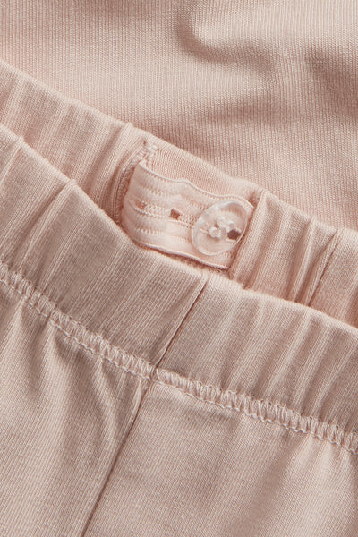 Kids' pink basic leggings with lace