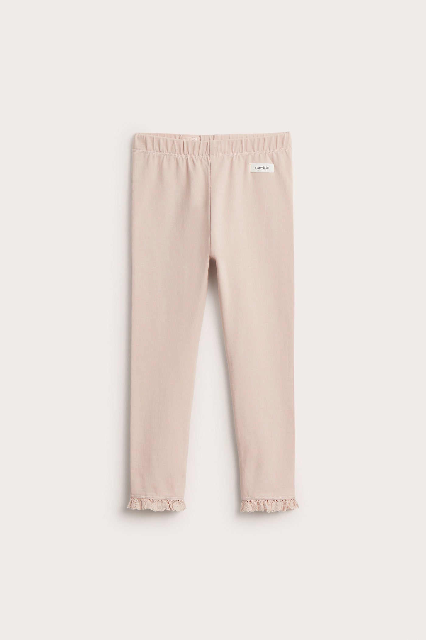 Kids' light pink basic leggings