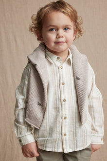 Kids' white striped shirt