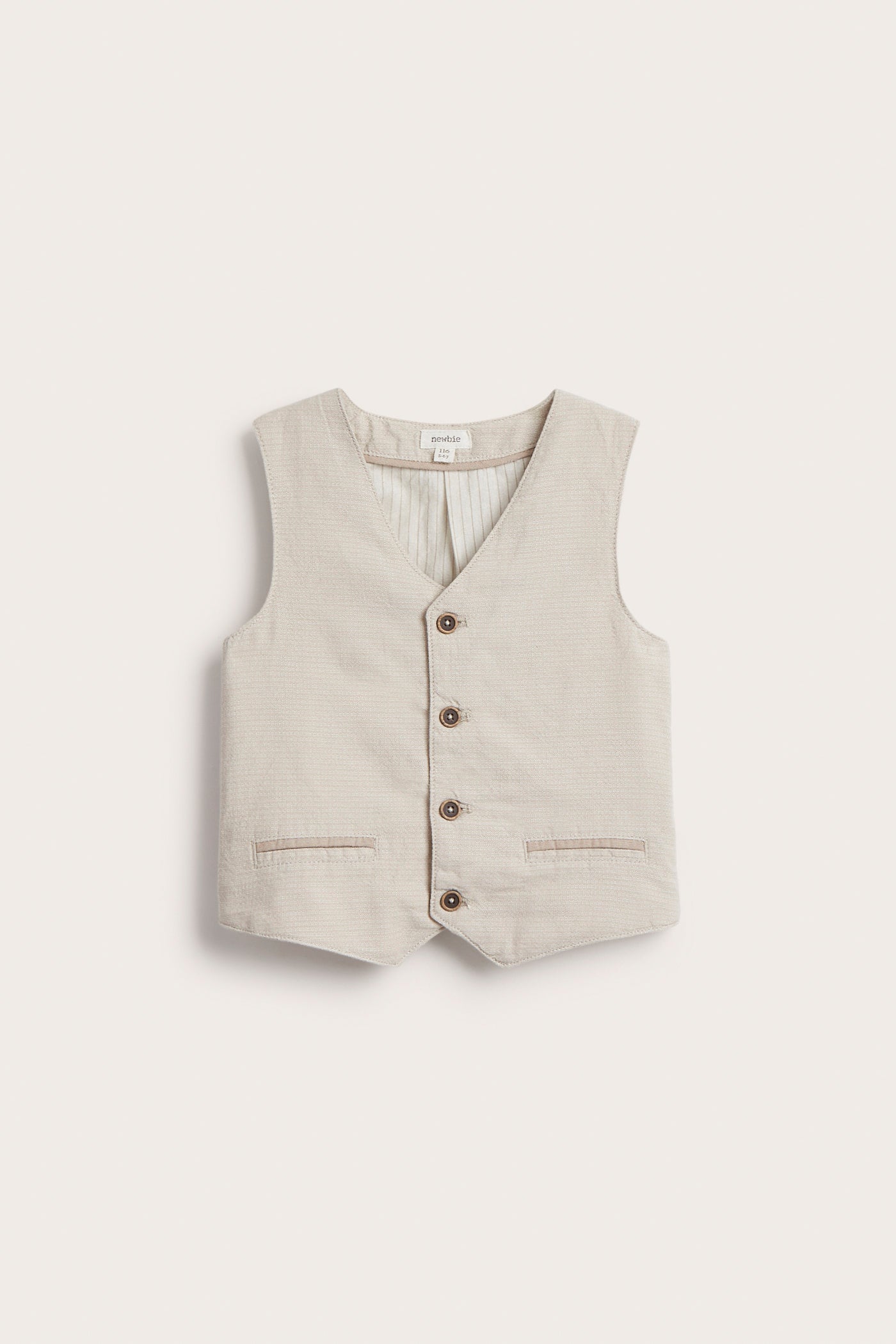 Kids' beige button down vest