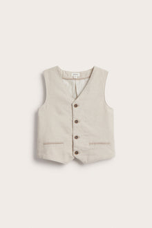 Kids' beige button down vest