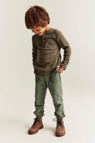 Kids' green joggers