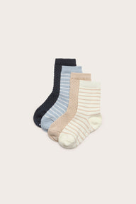Kids' multi patterned socks 4pk