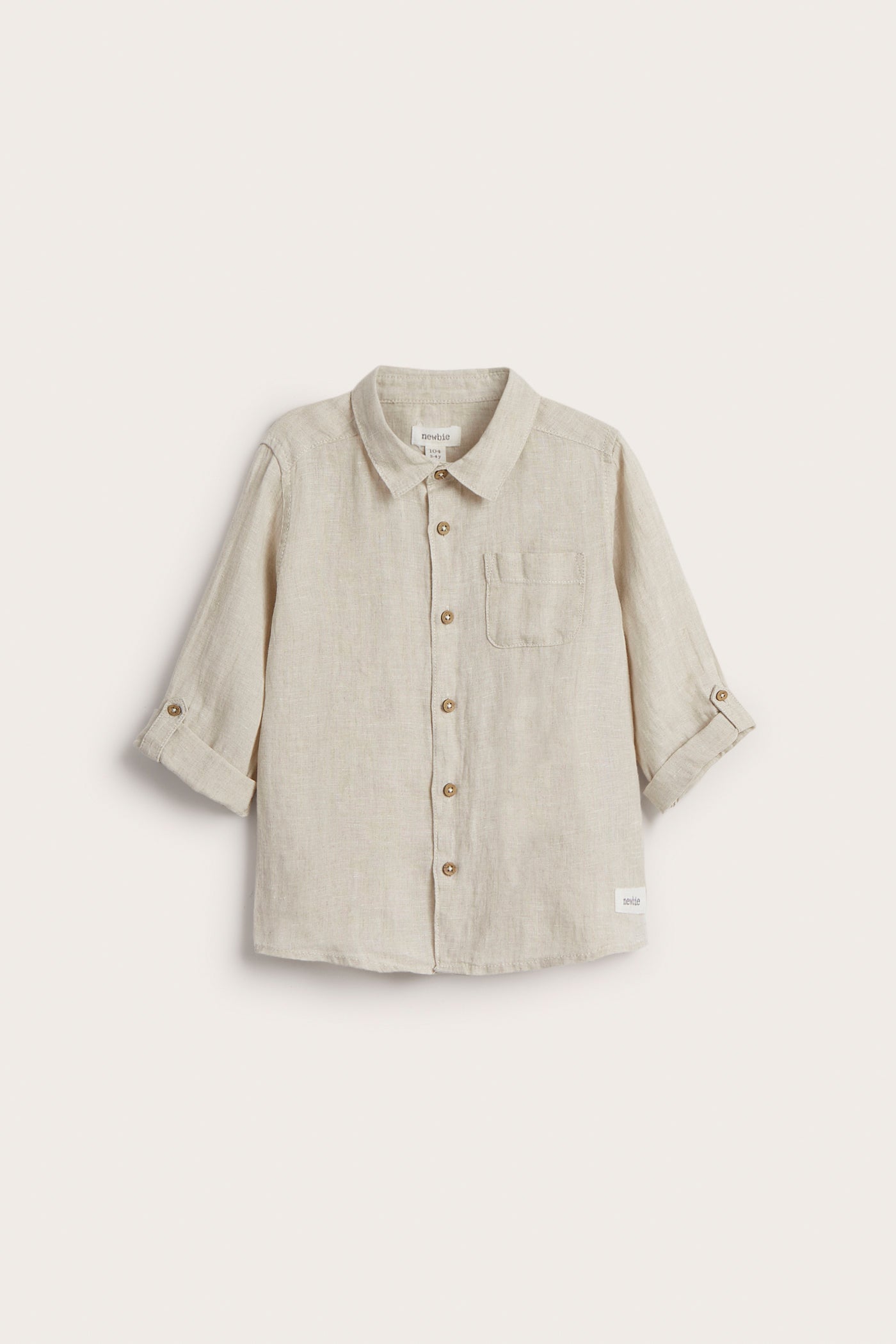 Kids' beige linen shirt