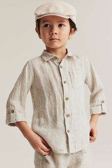 Kids' beige linen shirt