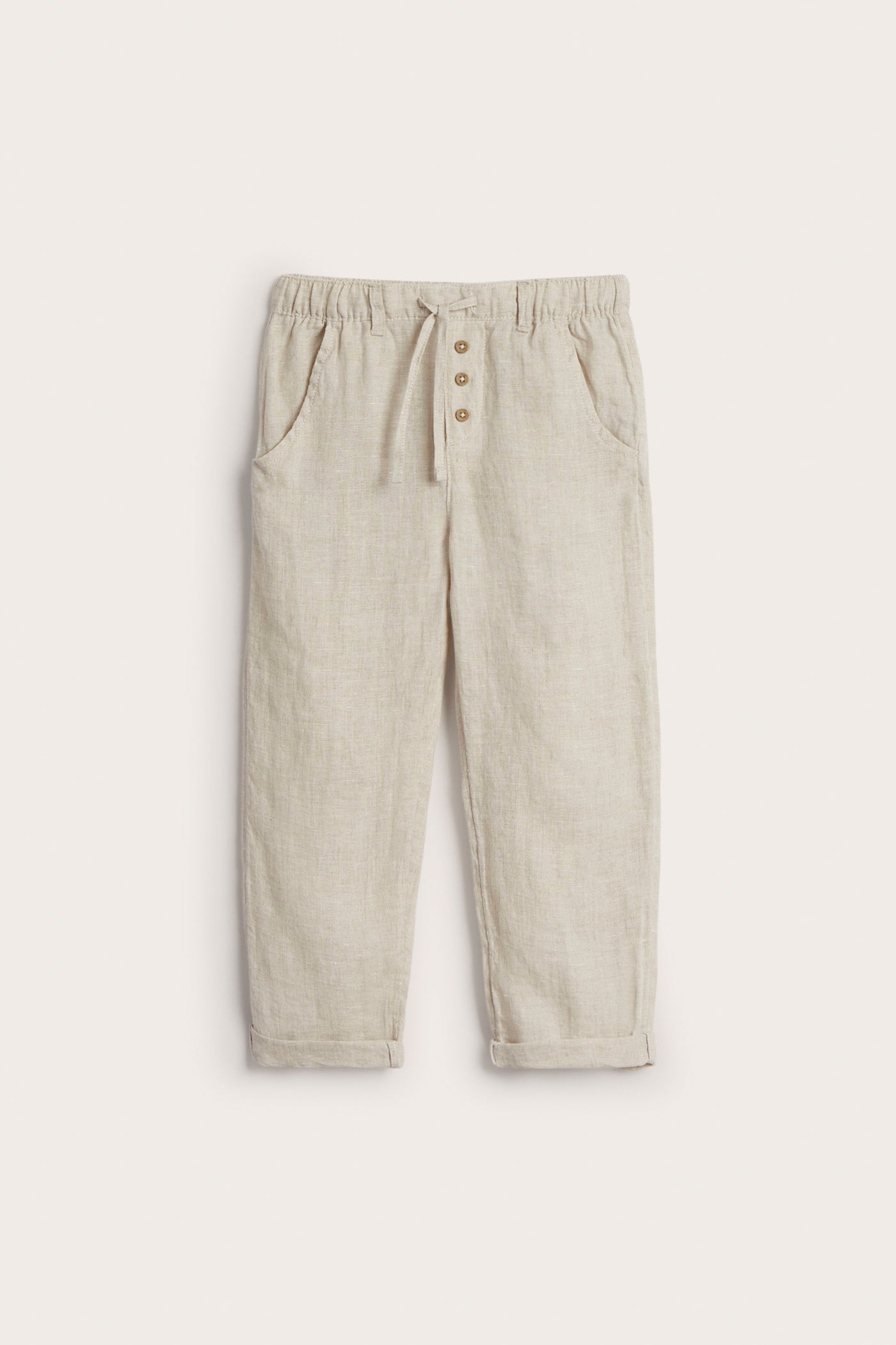 Kids' beige linen trousers