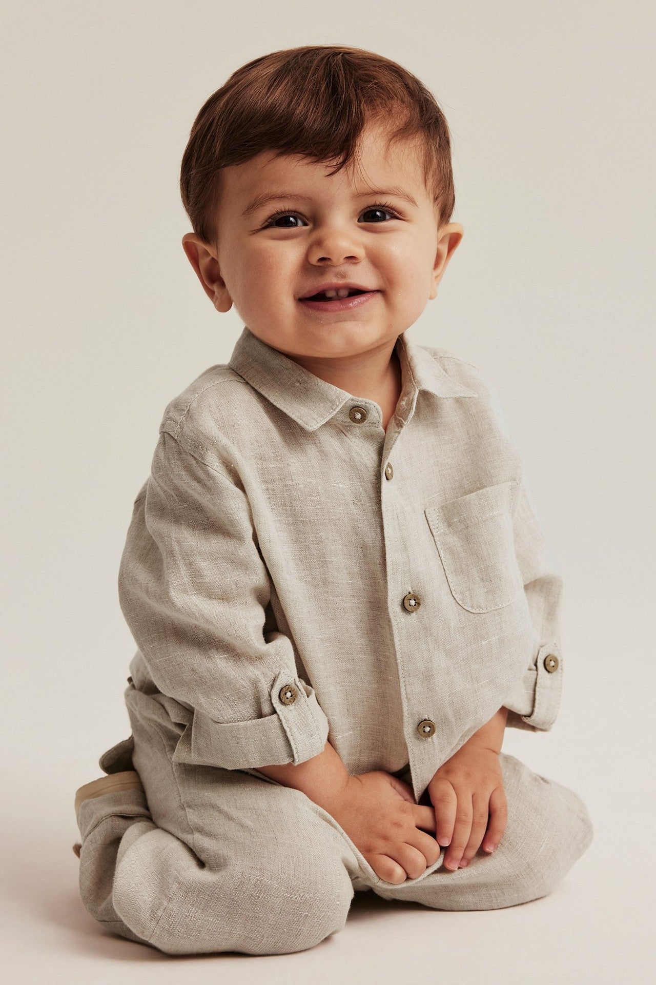 Baby beige linen shirt