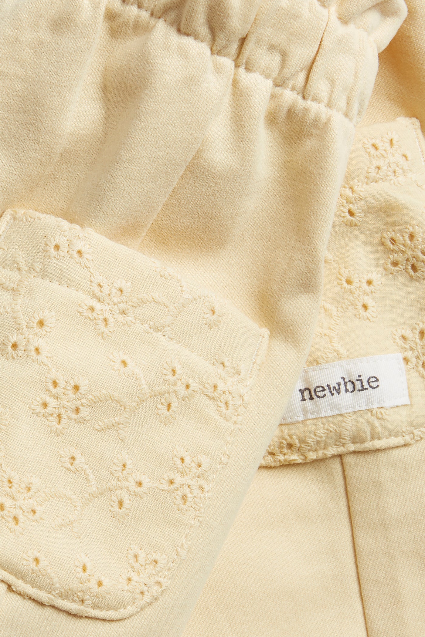 Baby yellow embroidered joggers