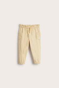 Baby yellow embroidered joggers