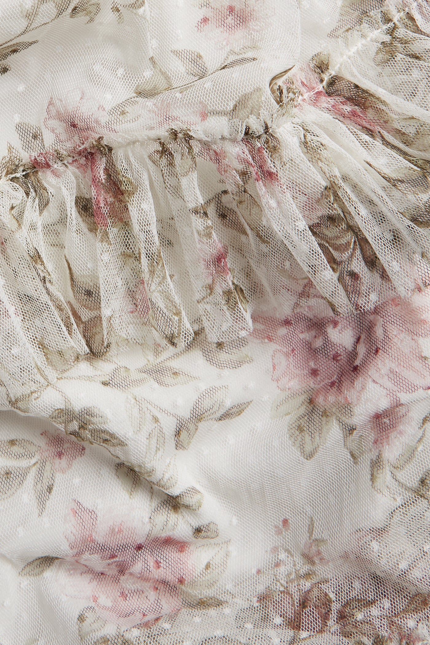 Women's white floral mesh dress