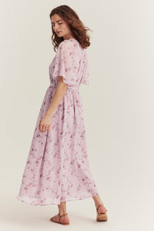 Women's pink chiffon dress