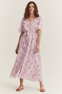 Women's pink chiffon dress