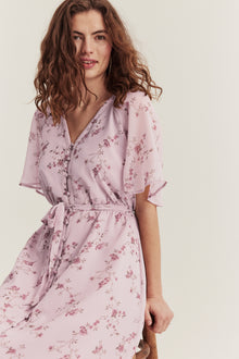 Women's pink chiffon dress