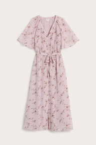 Women's pink chiffon dress