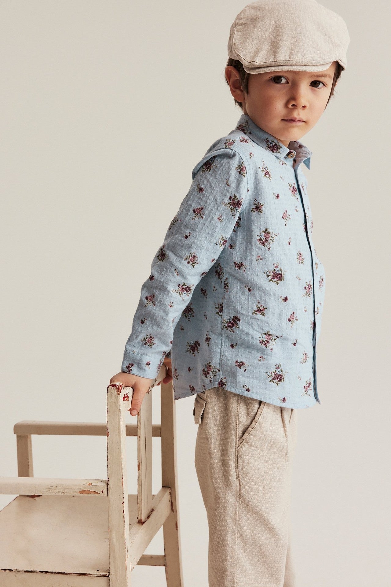 Kids' blue rose shirt