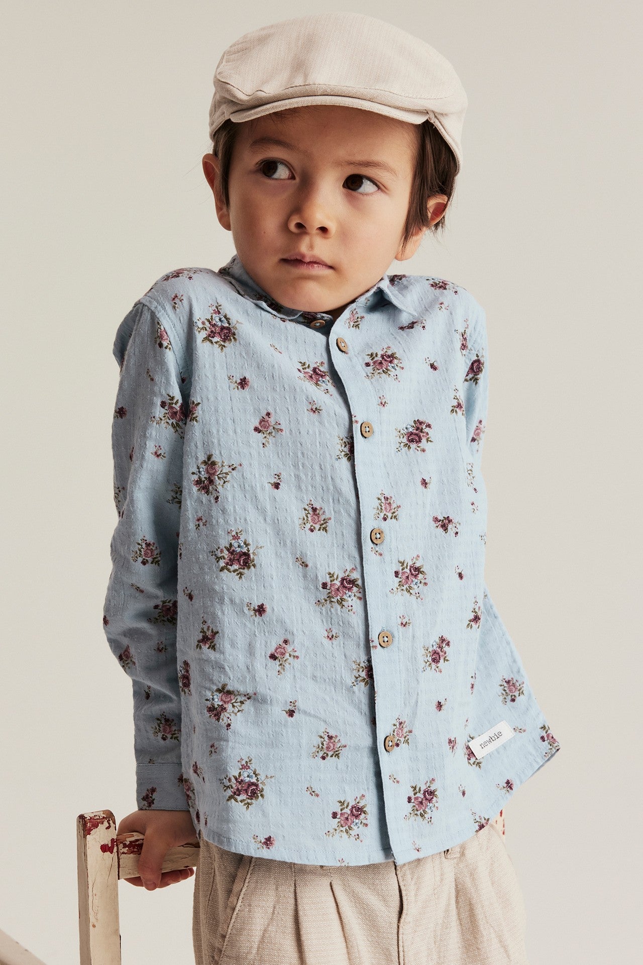 Kids' blue rose shirt