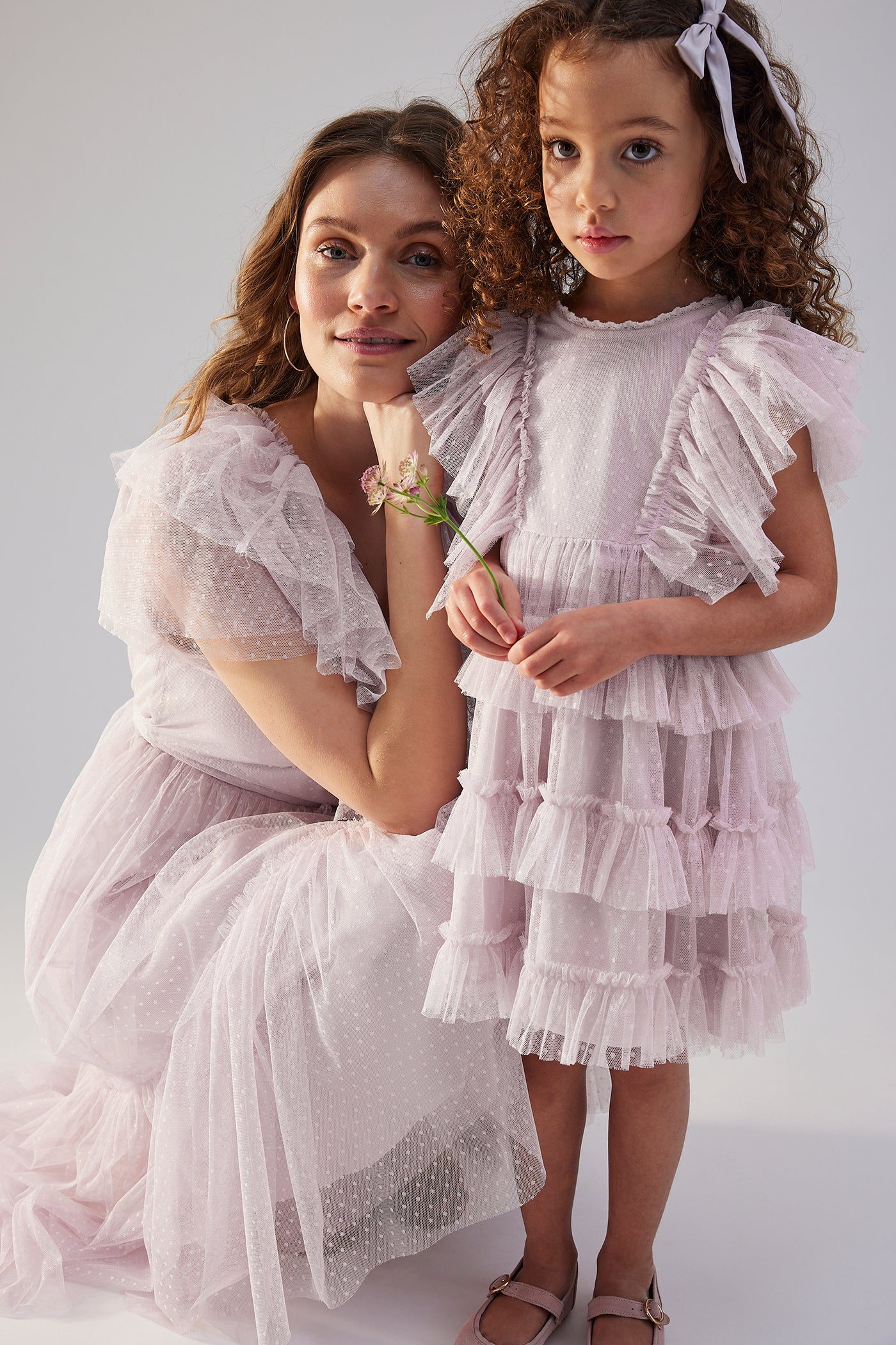 Women's pink mesh dress