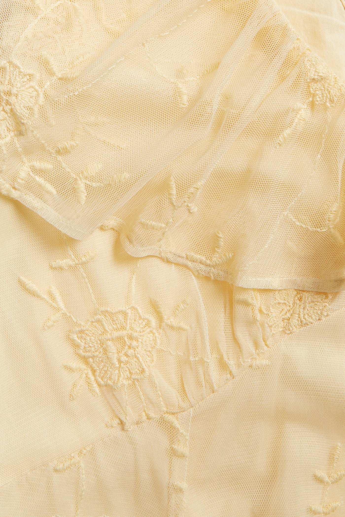 Women's yellow embroidery dress