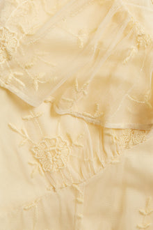 Women's yellow embroidery dress