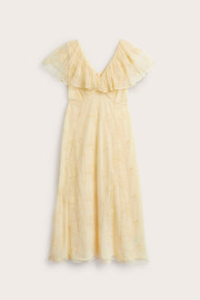 Women's yellow embroidery dress