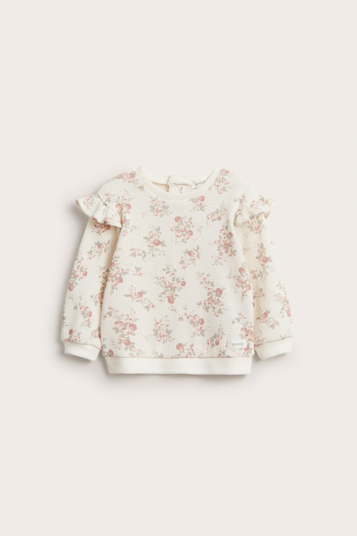 Baby white floral sweatshirt
