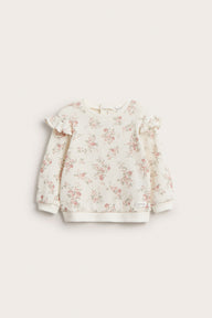 Baby white floral sweatshirt