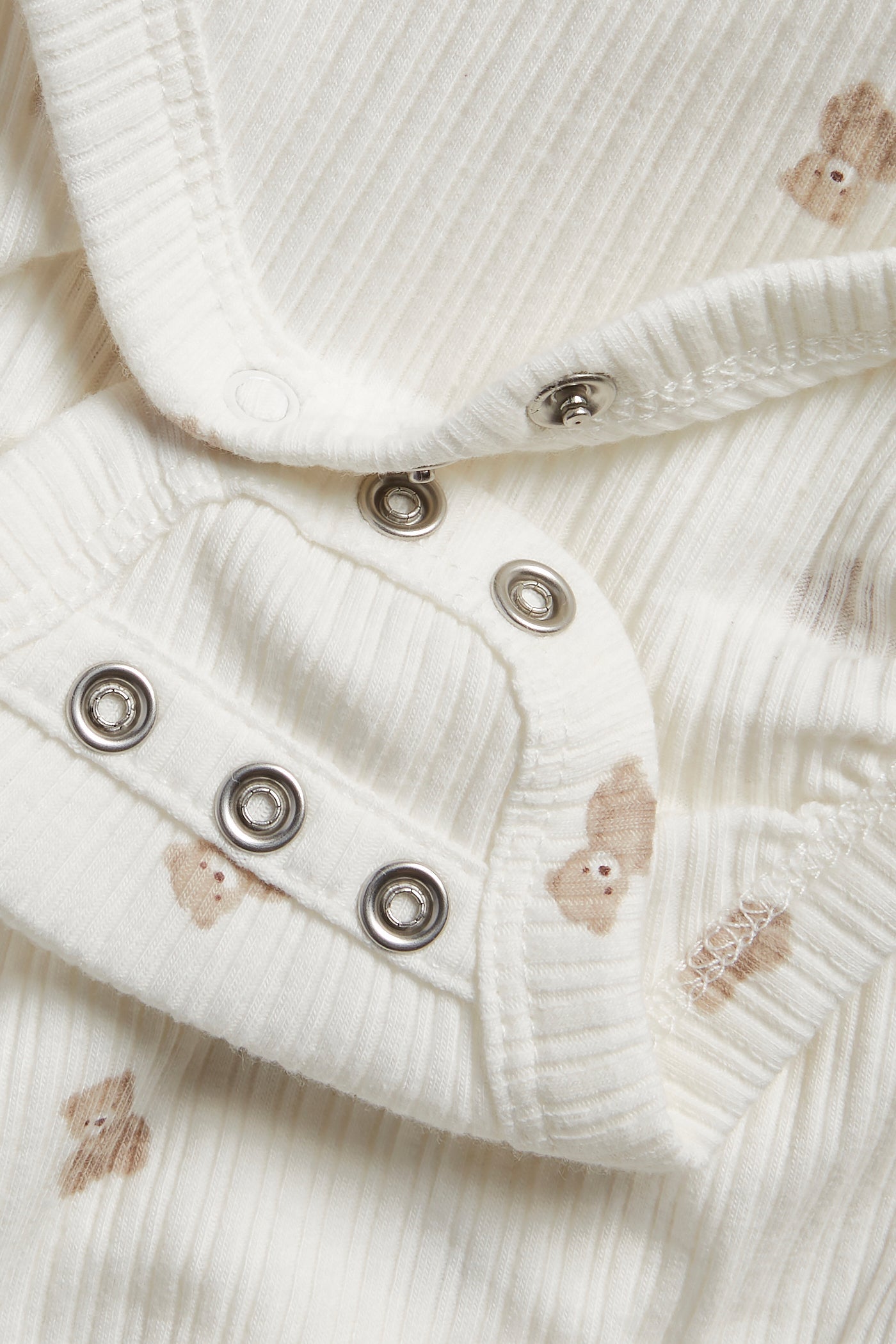 Baby white teddy bear bodysuit