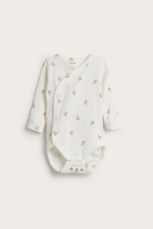 Baby white teddy bear bodysuit