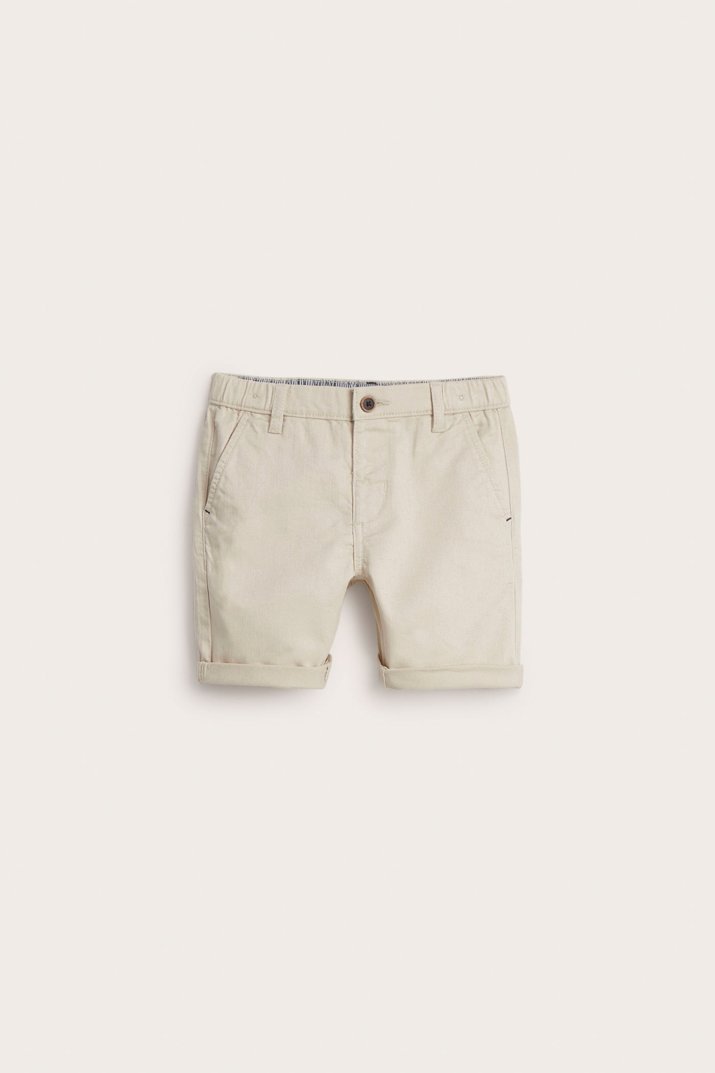 Kids´ beige woven shorts