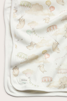 Baby white animal balloon blanket