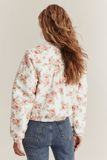 Women's  white floral frill jacket