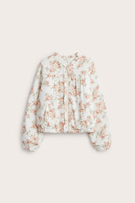 Women's  white floral frill jacket