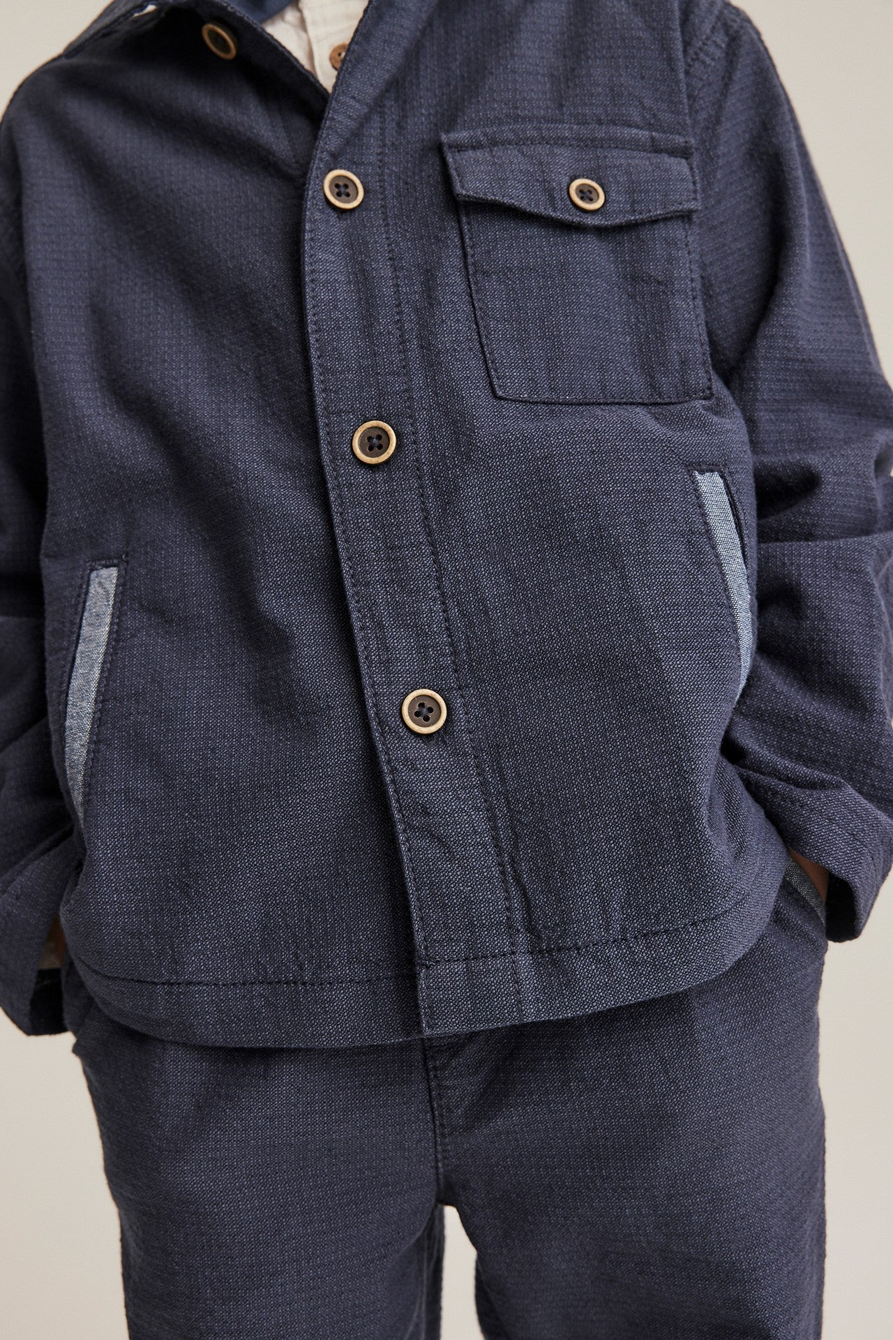 Kids' dark blue overshirt