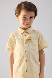 Kids' yellow short-sleeved shirt