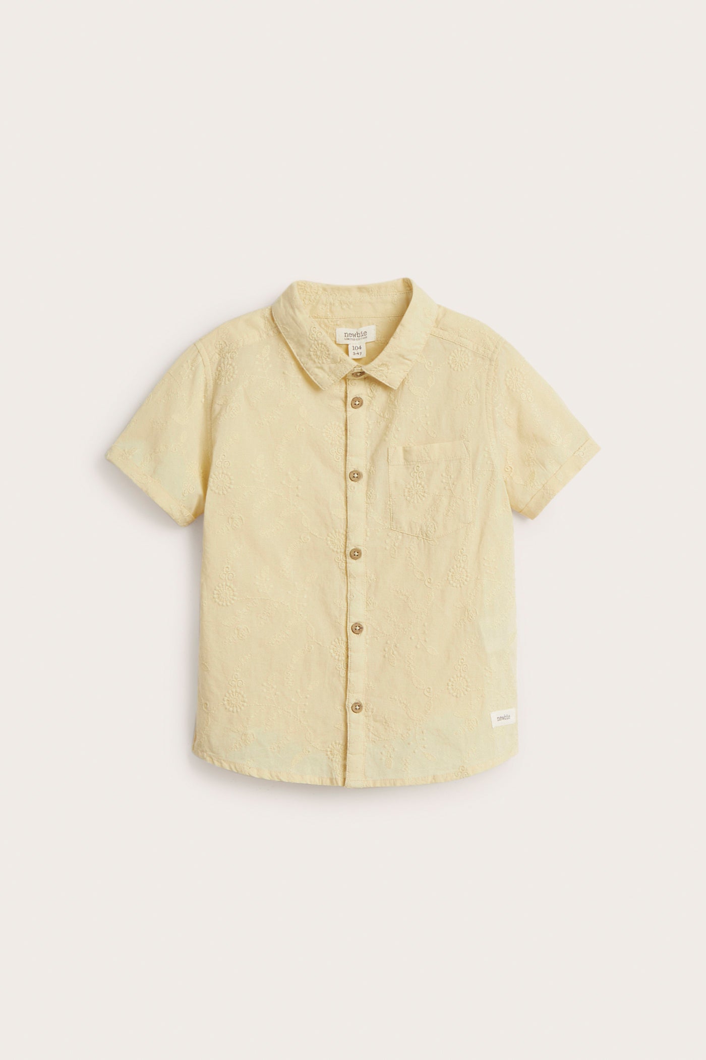 Kids' yellow short-sleeved shirt