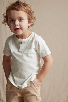 Kids' white basic t-shirt
