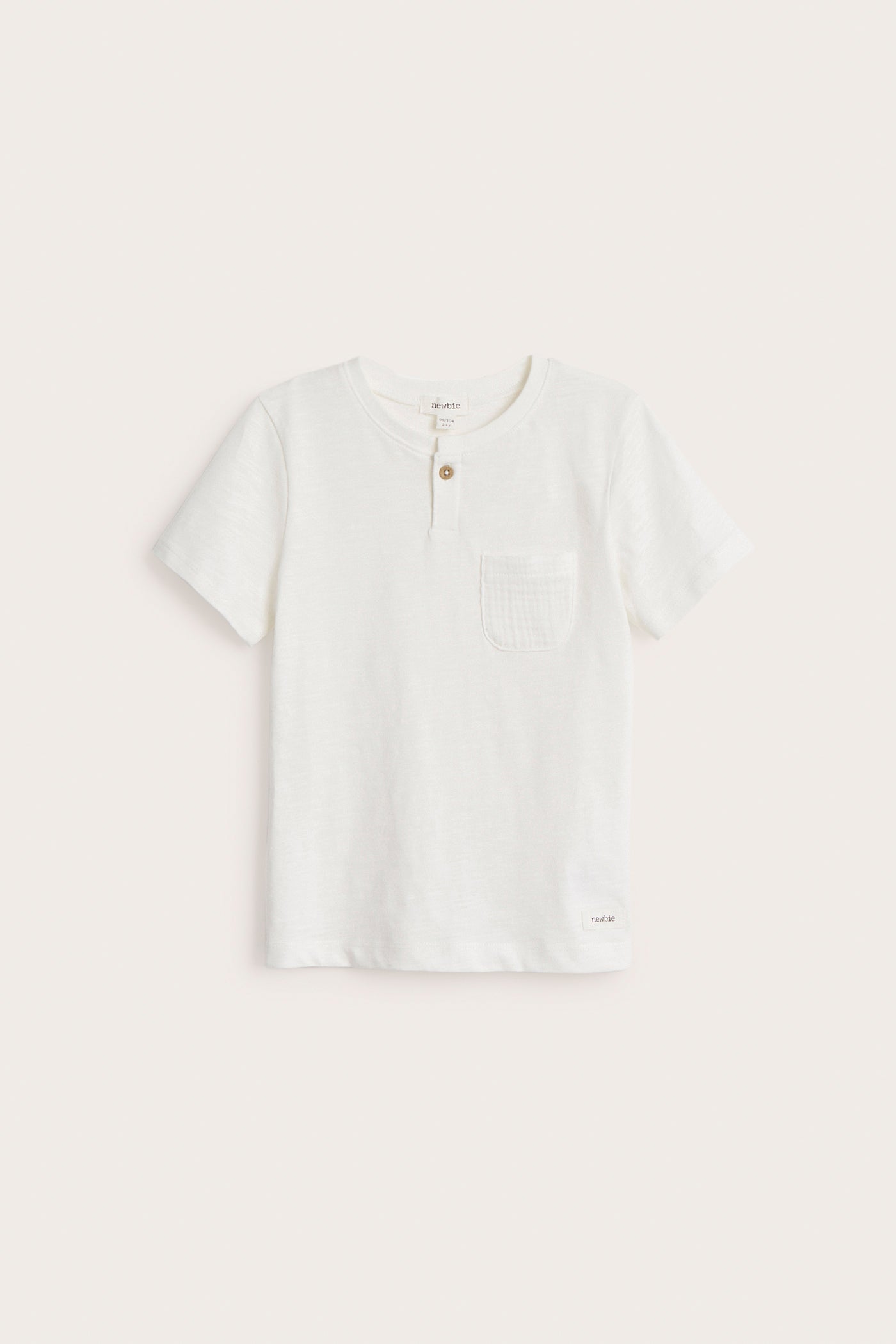 Kids' white basic t-shirt