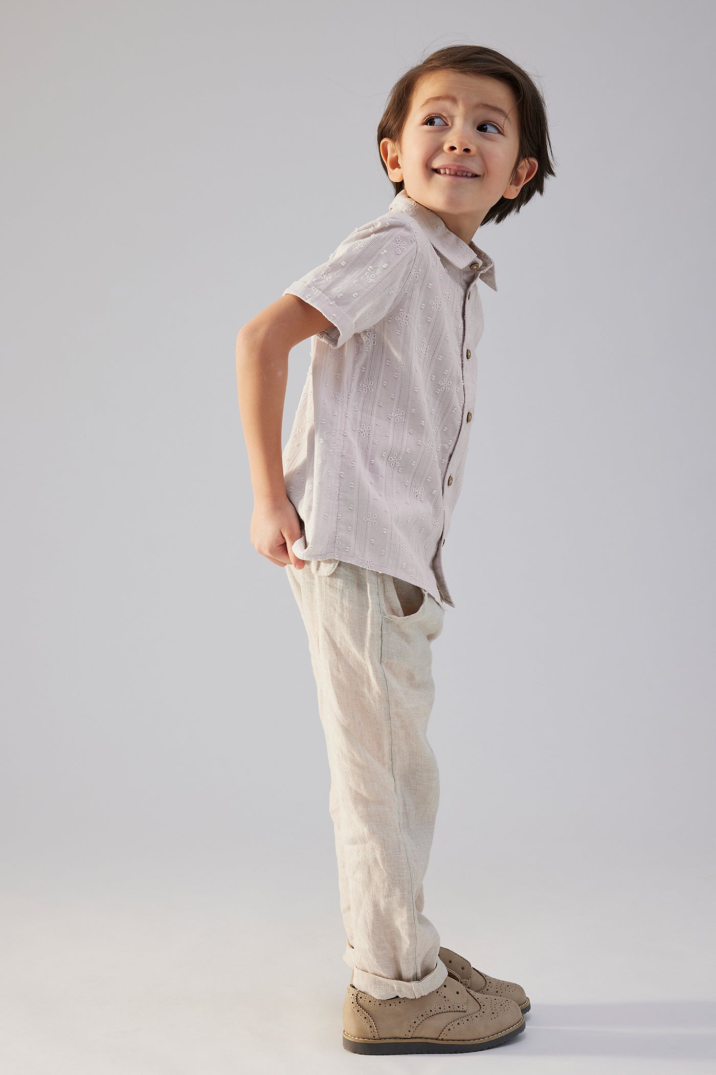 Baby & kids' purple short-sleeved shirt