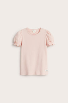 Kids' pink top with puff sleeves