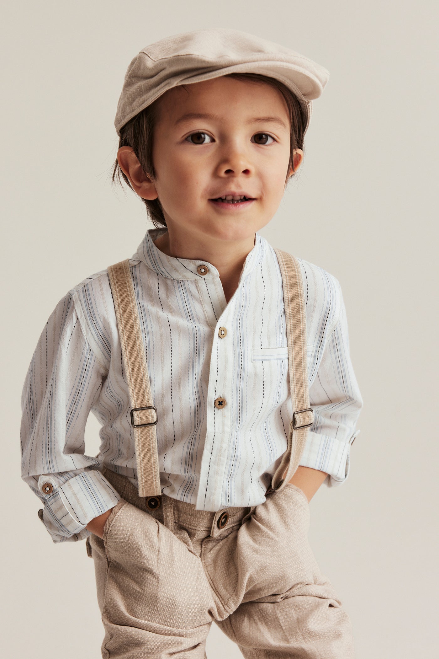 Kids´ striped grandad shirt