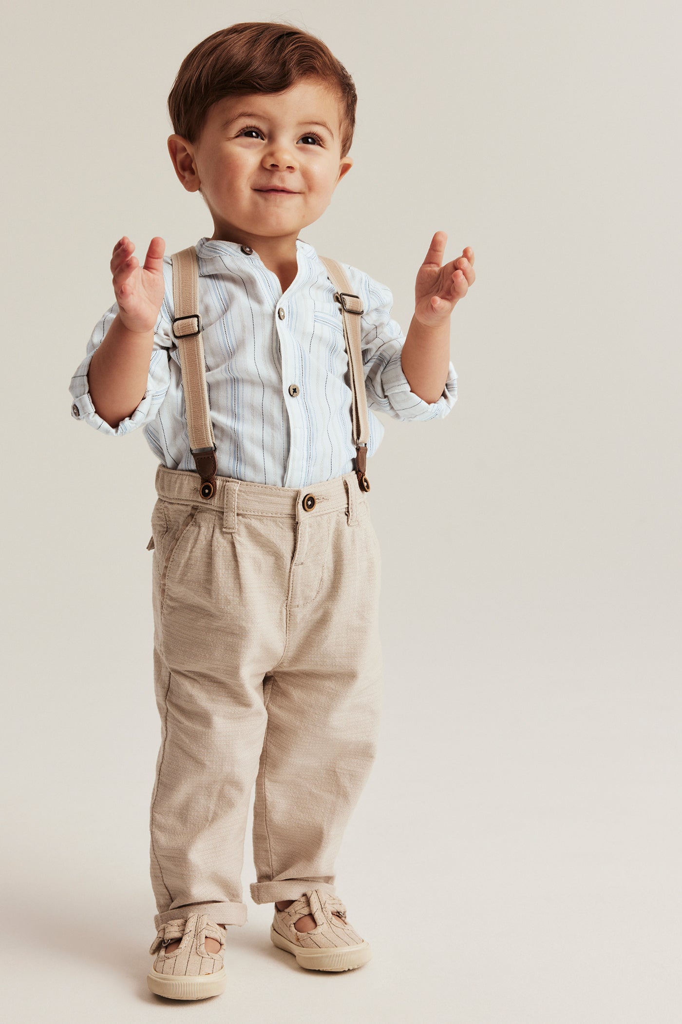 Baby striped shirt bodysuit