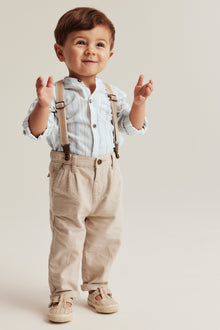 Baby striped shirt bodysuit