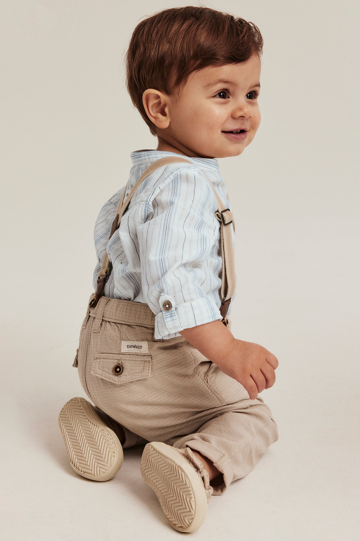 Baby striped shirt bodysuit