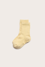 Kids' yellow ribbed socks