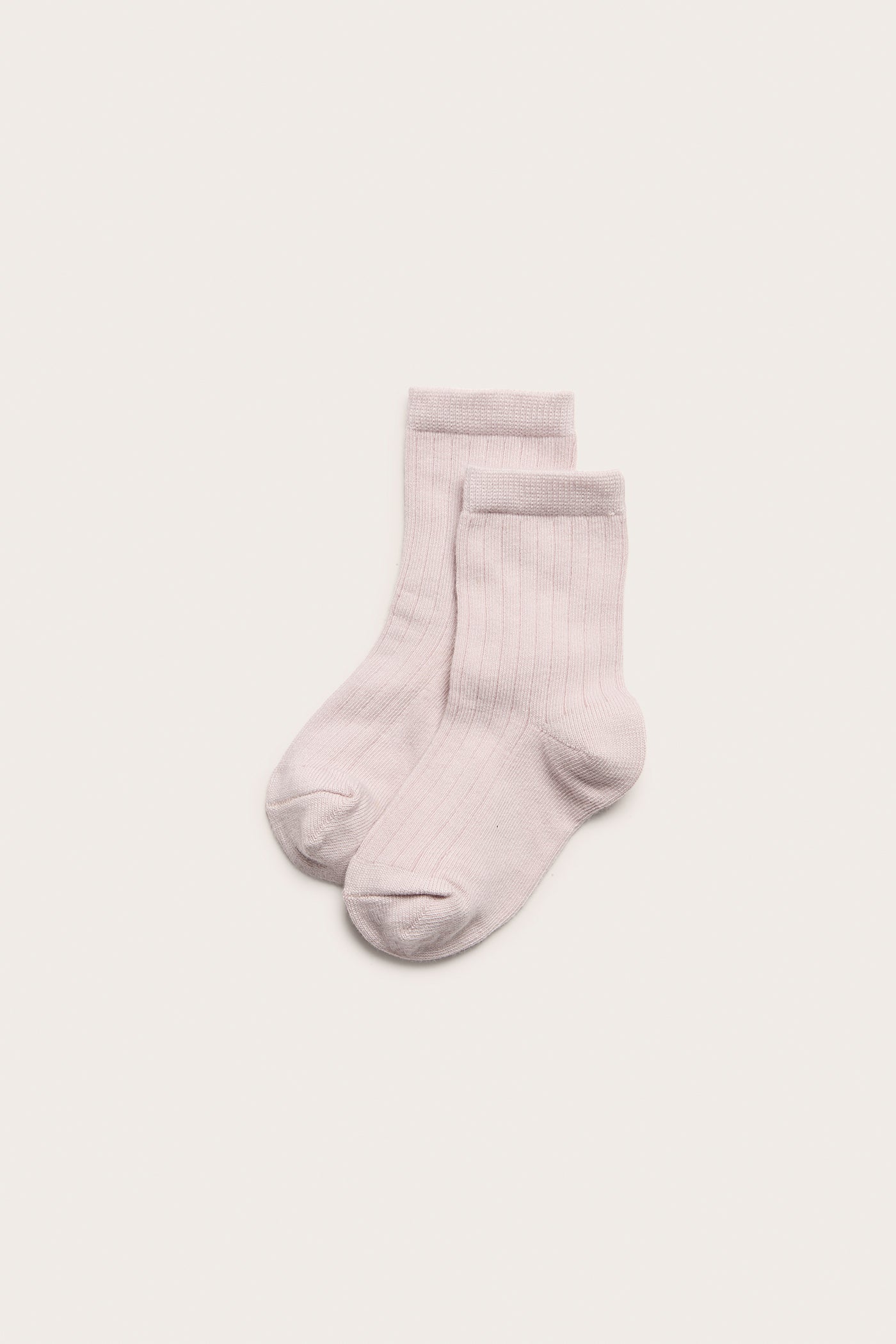 Kids' pink ribbed socks