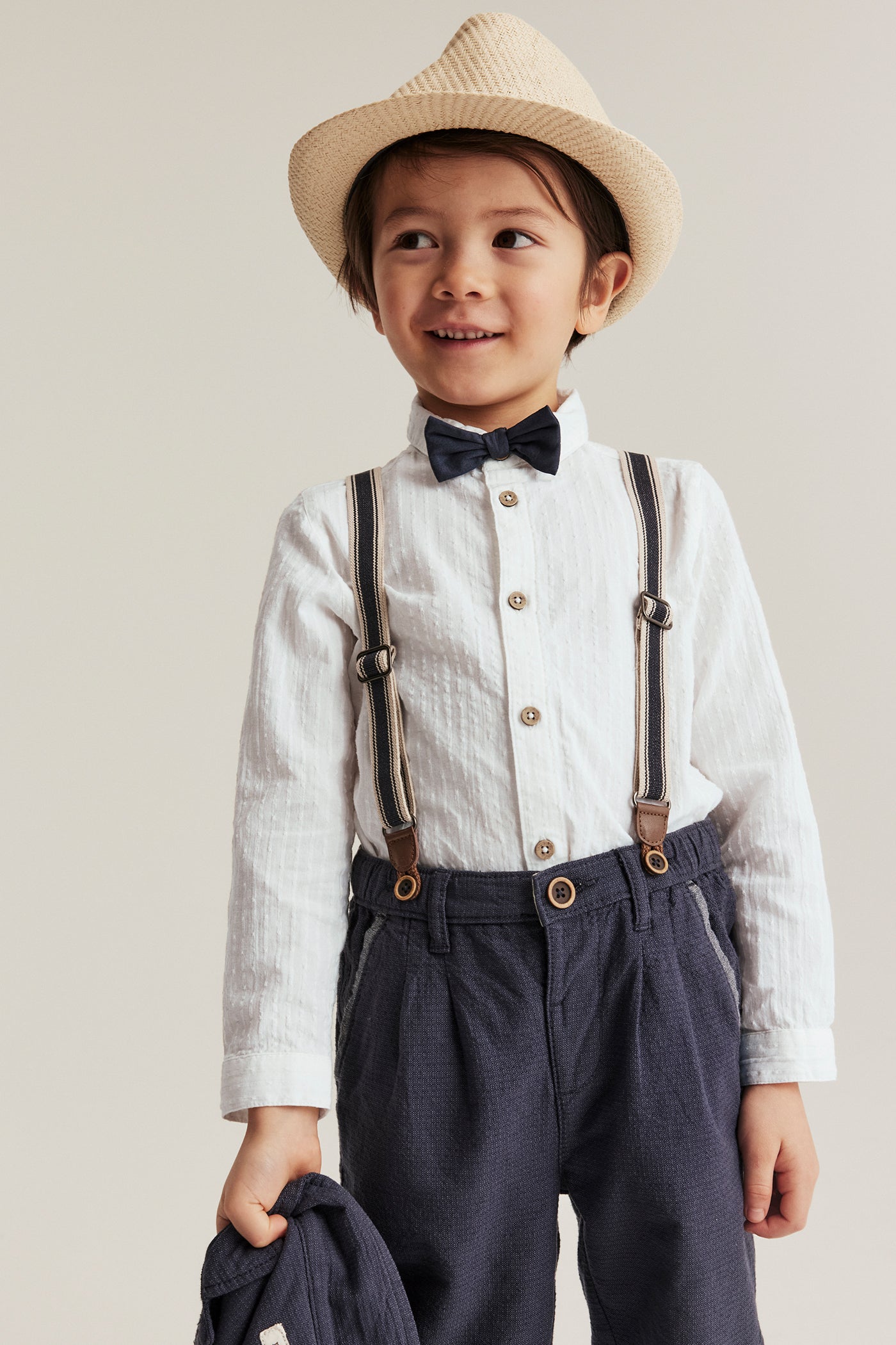 Kids' white shirt with bow